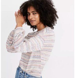 NWOT | Madewell | Bubble Sleeve Rainbow Sweater
